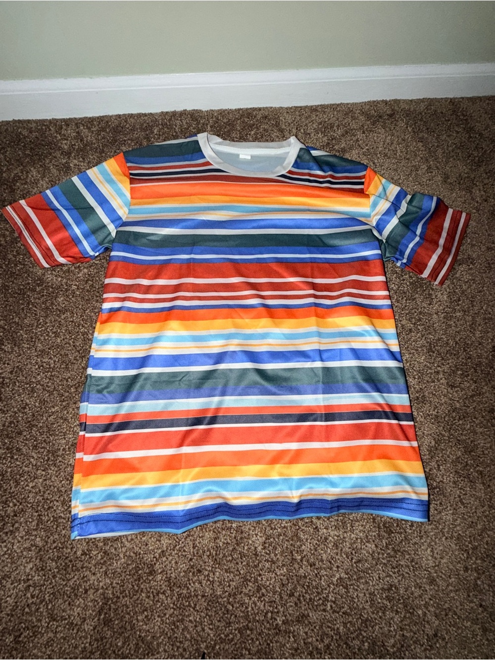 American Apparel Multicolor Horizontal Stripe Short Sleeve Tee